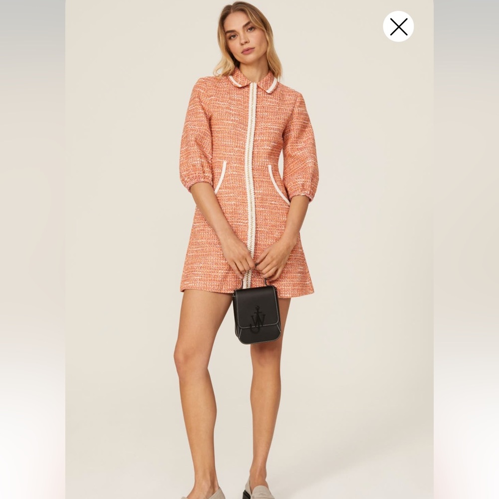 Make Rimoda Polo shirt dress in orange tweed